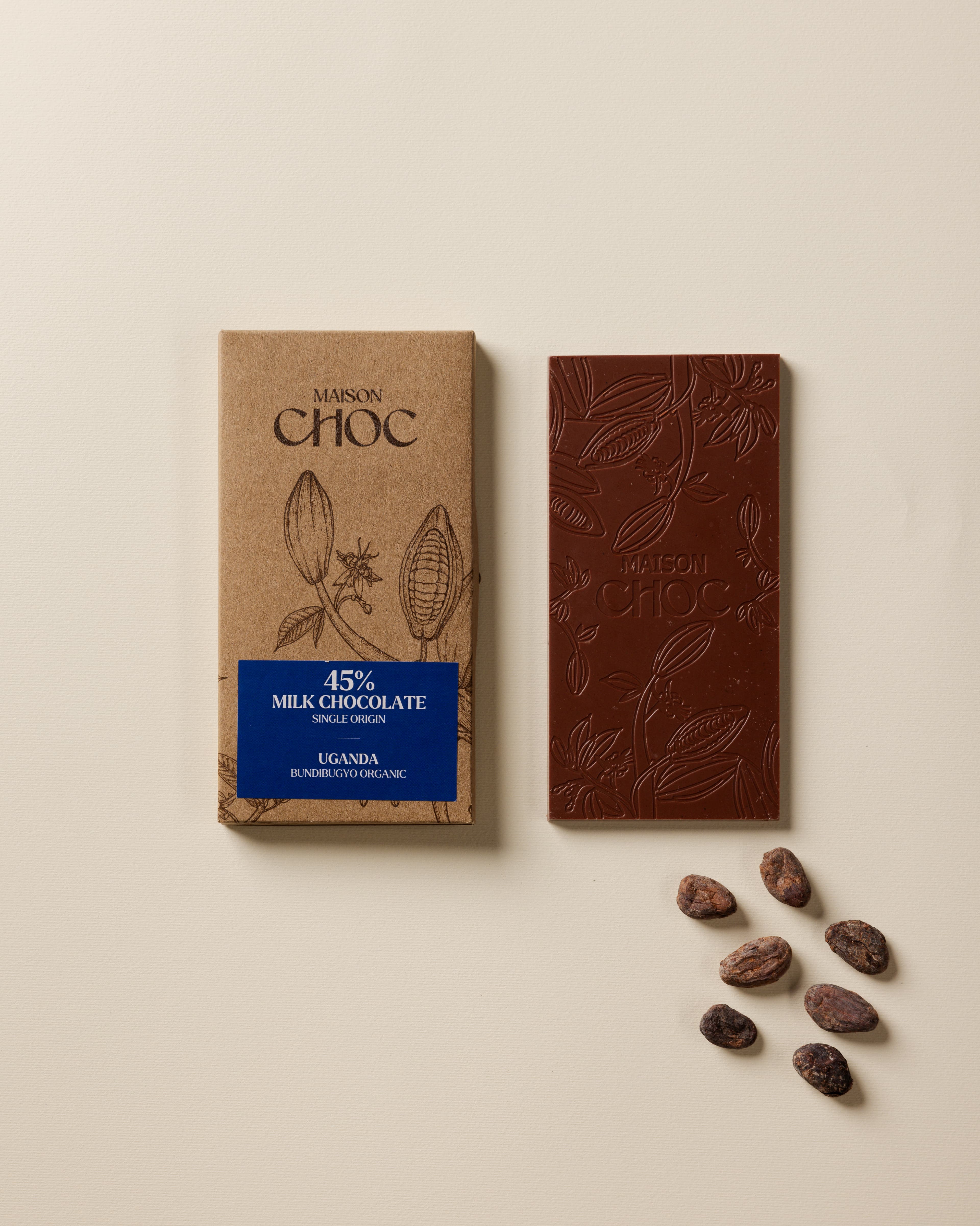 45% Uganda Milk Chocolate Bar