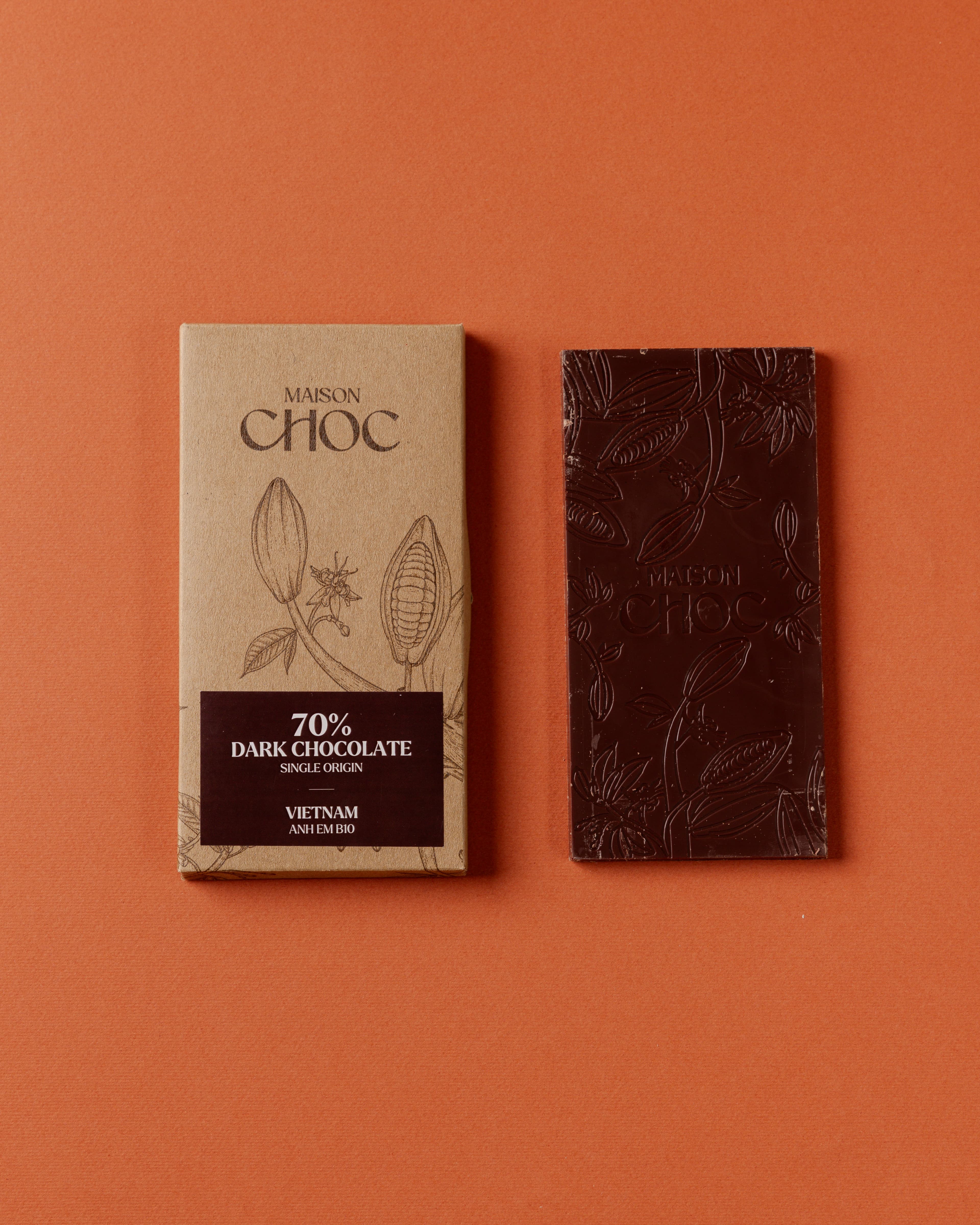 70% Vietnam Dark Chocolate Bar